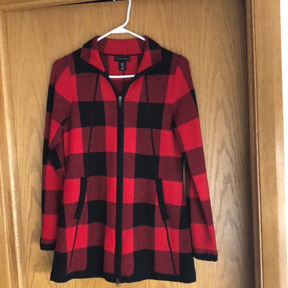 Cardigan sweater, Adrienne Vittadini, full double zippered, womens size S - Picture 1 of 5